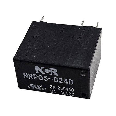 Relé NRP05-C24D 3A 250V 3A 30Vdc 5 Terminais