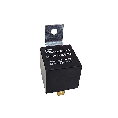 Rele SLD-4P-12VDC-40A 4 Terminais Golden Cabo