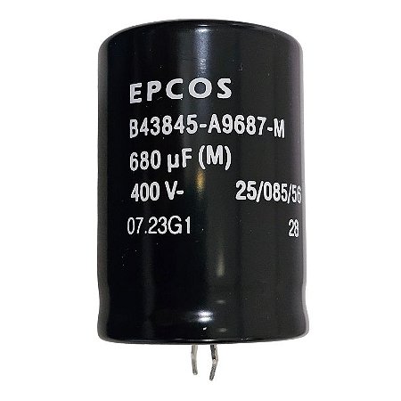 Capacitor Eletrolítico 680uF x 400V 85º Snapin Epcos