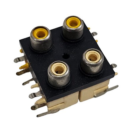 Tomada Rca Vertical 4 Vias