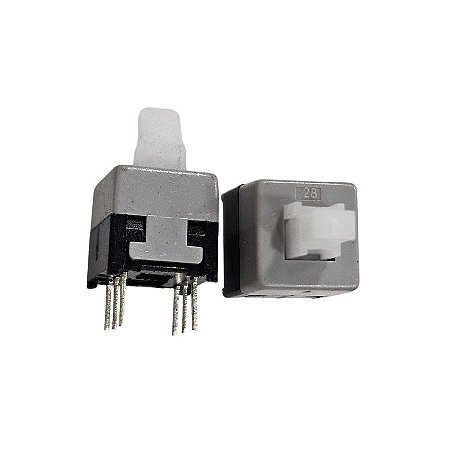Chave Botão 8,5 x 8,5 Com Trava e Click Branca