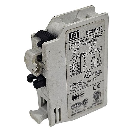 Bloco de Contato Auxiliar BCXMF10 Weg