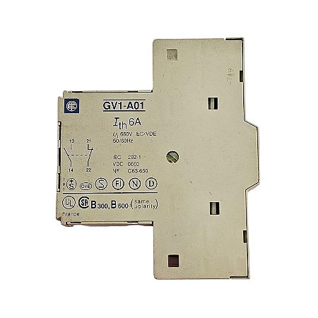 Bloco Auxiliar GV1-A01 6A 660V 50/60HZ