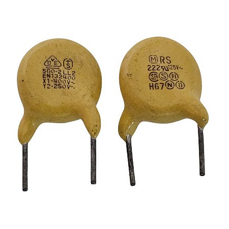 Capacitor Cerâmico 2K2 x 250V/440V = NS-A222LL2Y1-250VX1-440V