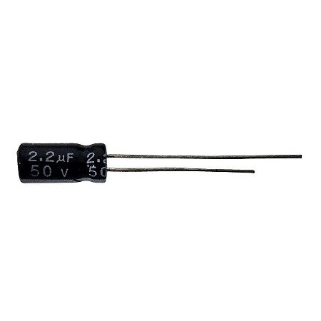 Capacitor Eletrolítico 2,2uF x 50V RD 105º 5DX11A Jwco