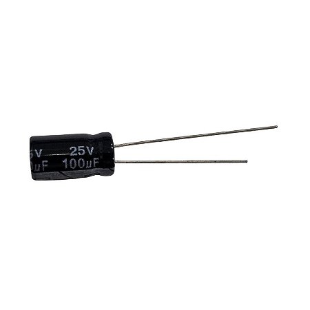 Capacitor Eletrolítico 100uF x 25V RD 105° Hyncdz