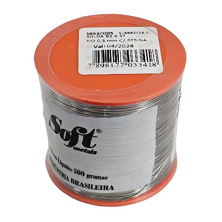 Solda 0,5MM 63X37 500G Soft