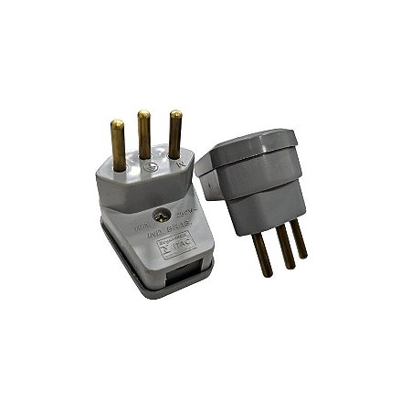 Tomada Macho 3 Pinos 10A 250V