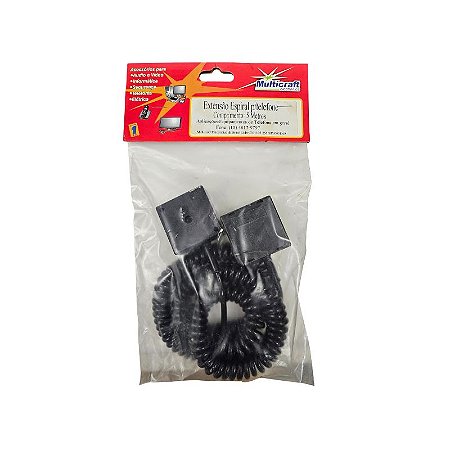 Extensão Espiral Para Telefone 5M Multicraft