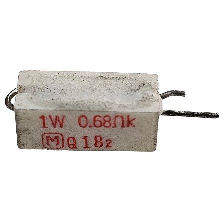 Resistor 0R68 1W 10% Porcelana Pre Formado