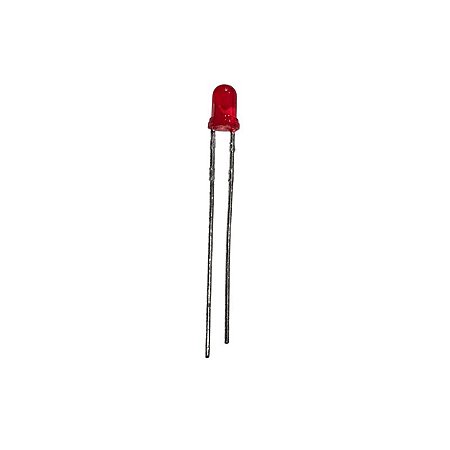 Led 3mm Vermelho Difuso 800 - 1000MCD