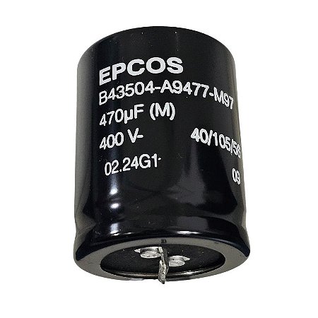 Capacitor Eletrolítico 470uF x 400V RD 105° Snapin Epcos