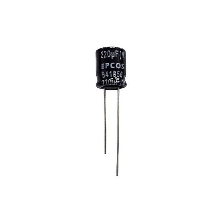 Capacitor Eletrolítico 220uF x 35V RD 105º B41856 Epcos