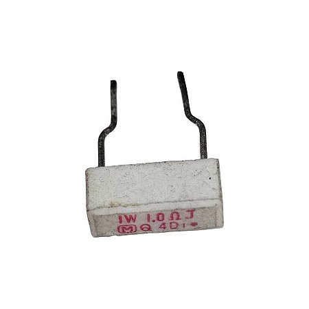 Resistor 1R 1W 5% Porcelana