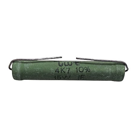 Resistor 4K7 15W 10% Axial Porcelana Verde