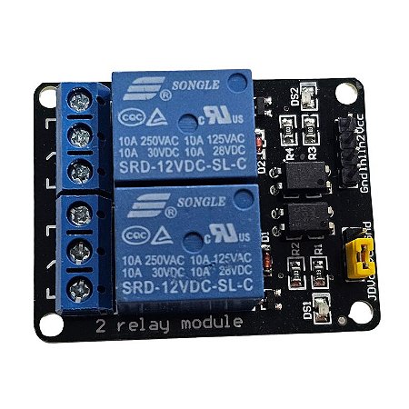 Módulo Relé 12V 2 Canais 10A Opto Isolado