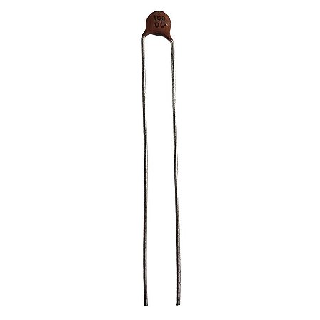 Capacitor Cerâmico 100pF x 50V = 101 Marron/Azul