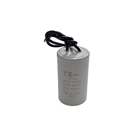 Capacitor Polipropileno 1uF x 660Vac 50/60Hz Plástico Fio Cbb60 Tk
