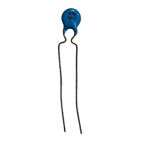 Capacitor Cerâmico 47PF x 1KV +-10% = 47K 1KV