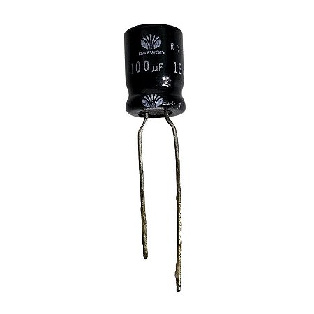 Capacitor Eletrolítico 100uF x 16V RD 85º Daewoo