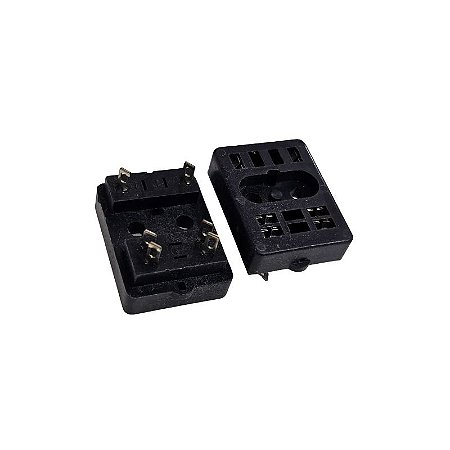 Soquete Para Rele 6 Pinos Preto