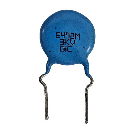 Capacitor Cerâmico 4K7 x 3KV = E472M 3KV Dic