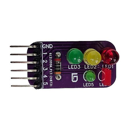 Módulo Semáforo 5 Leds P17 Gbk