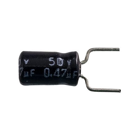 Capacitor Eletrolítico 0,47uF x 50V RD 85º Mini SRA