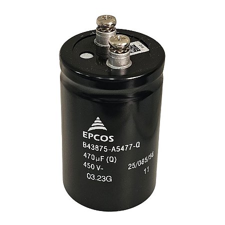 Capacitor Eletrolítico 470uF x 450V RD 85º Giga Epcos 50DX80A B43875-A5477-Q
