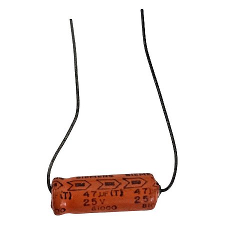 Capacitor Eletrolítico 47uF x 25V Axial 81000 Siemens