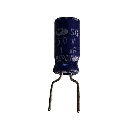 Capacitor Eletrolítico 1uF x 50V RD 85º Sg