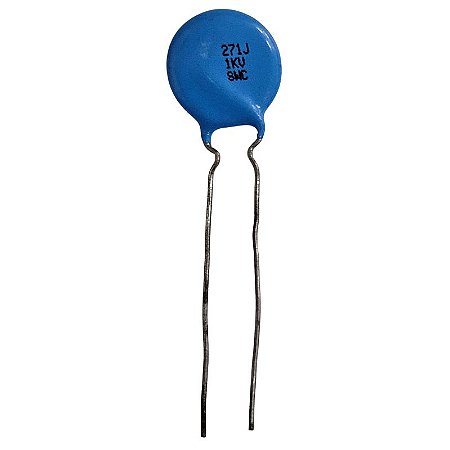 Capacitor Cerâmico 270pF x 1KV = 271J 1KV Azul Swc