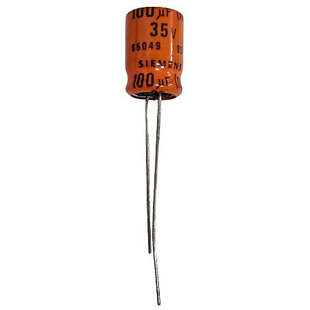 Capacitor Eletrolítico 100uF x 35V RD 85º  85049 Siemens