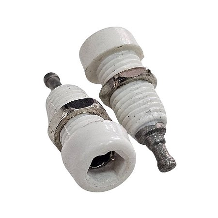 Borne 257 Branco Para Pino Banana 4MM