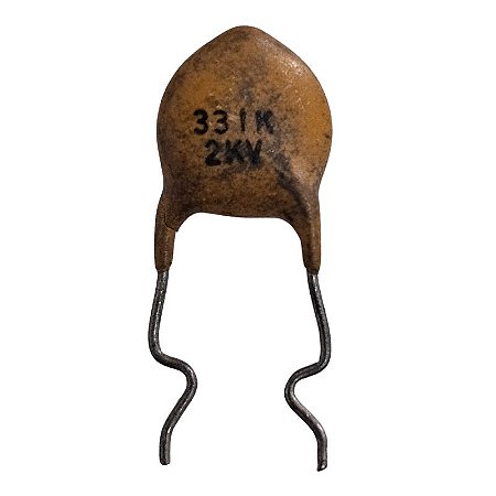 Capacitor Cerâmico 330pF x 2Kv = 331K 2KV