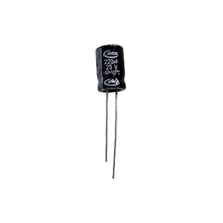 Capacitor Eletrolítico 220uF x 25V RD 105º Secon