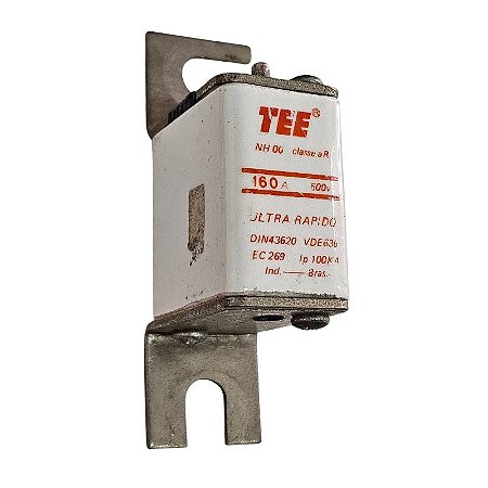 Fusível 160A 500V 100Ka NH00 Ultra Rápido Classe aR Tee