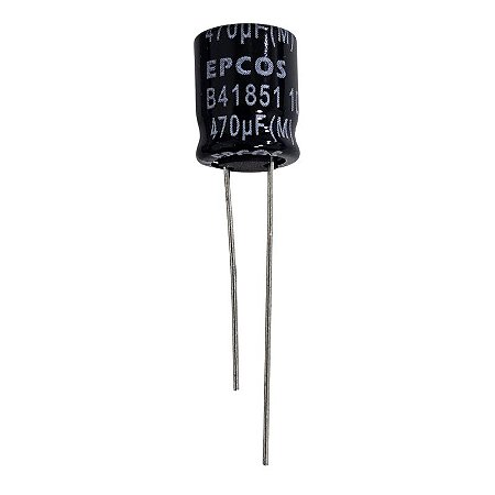 Capacitor Eletrolítico 470uF x 25V RD 105º B41856-C5477-M 10DX16A Epcos
