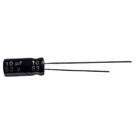 Capacitor Eletrolítico 10uF x 63V RD 105º Jwco