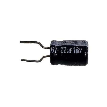 Capacitor Eletrolítico 22uF x 16V RD 105º Mini Teapo