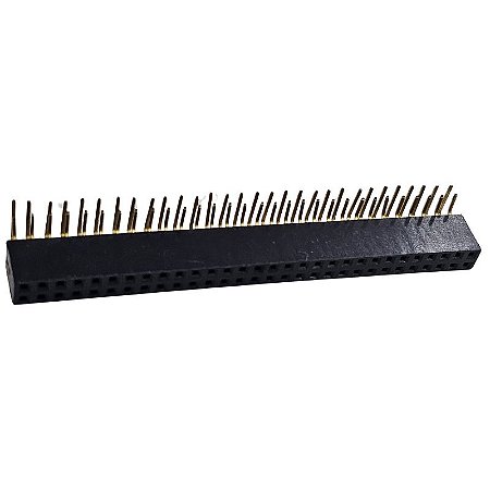 Conector 60 Vias Fêmea 90º Preto