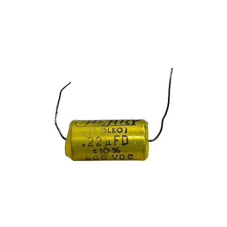 Capacitor a Óleo .22uFD x 600VDC +-10% Axial Cherry