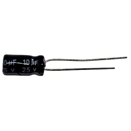 Capacitor Eletrolítico 10uF x 25V RD 105° Jwco