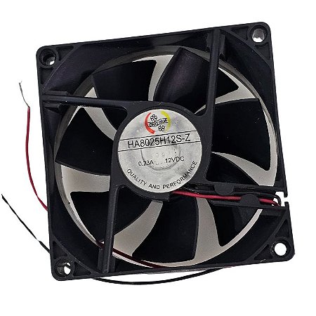 Cooler 80x80x25MM HA8025H12S-Z 0.23A 12Vdc 2 Fios Usado