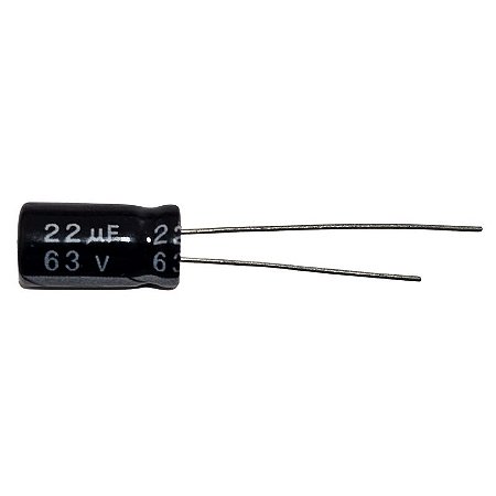 Capacitor Eletrolítico 22uF x 63V RD 105º Jwco