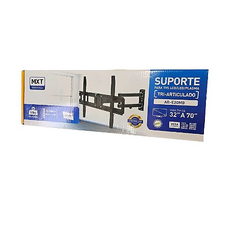 Suporte Tri-Articulado Para tvs Lcd/Led/Plasma AR-E20MB 32" A 70" Mxt