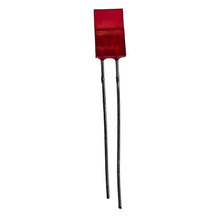 Led 5MM Vermelho Retangular Difuso
