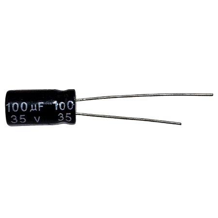 Capacitor Eletrolítico 100uF x 35V RD 105º Jwco