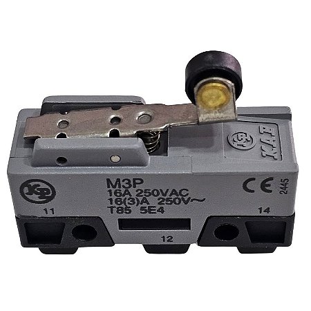 M3P Micro Switch 16A 250V Alavanca Rígida Com Roldana KP