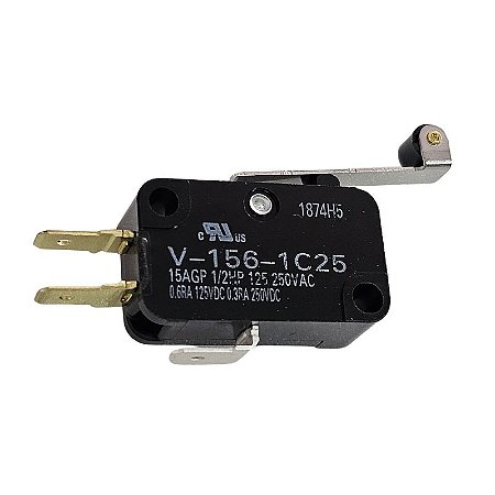 Chave Micro Switch V-156-1C25 Com Roldana Omron